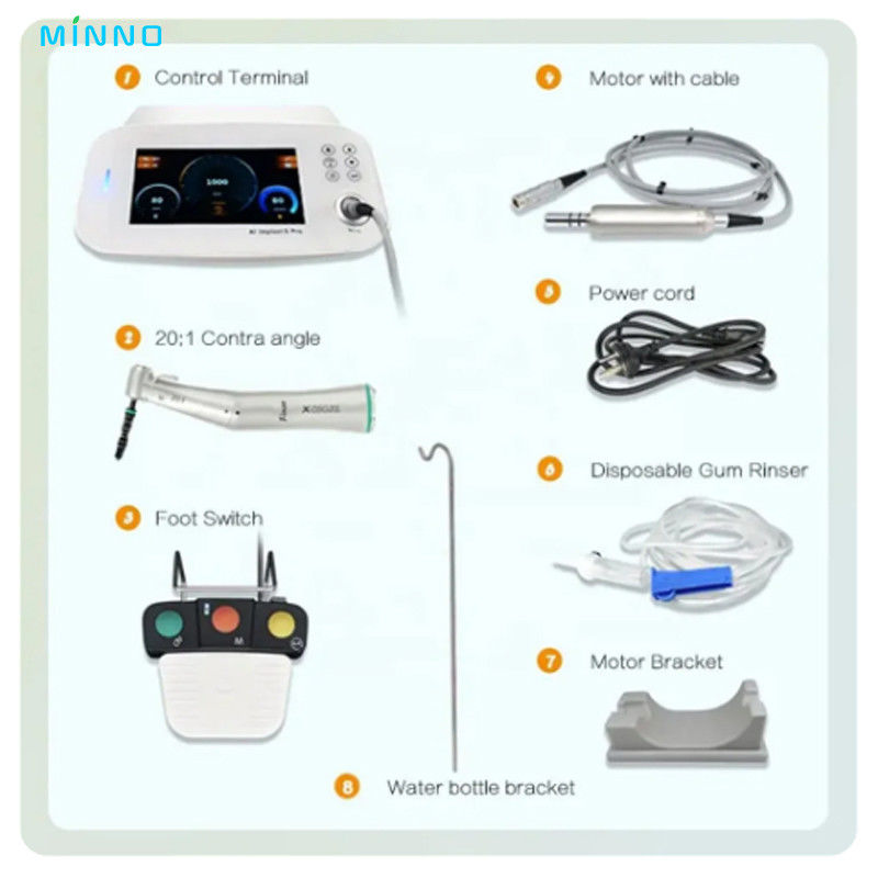 Silnik implantów stomatologicznych Full Touch Screen With 20:1 Fiber Angle Piezo Surgey Equipment Implant Machine