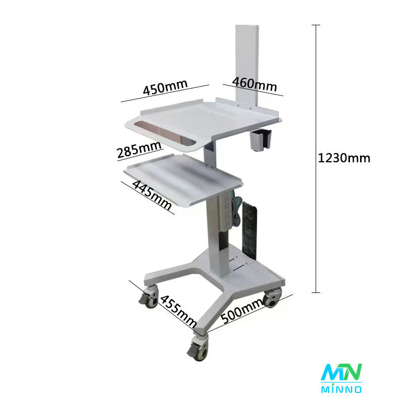 Podstawa samochodu medycznego Sprzęt stomatologiczny Silent Wheel Oral 3D Scanner Holder Host Mobile Cart With Brake Socket Dentis
