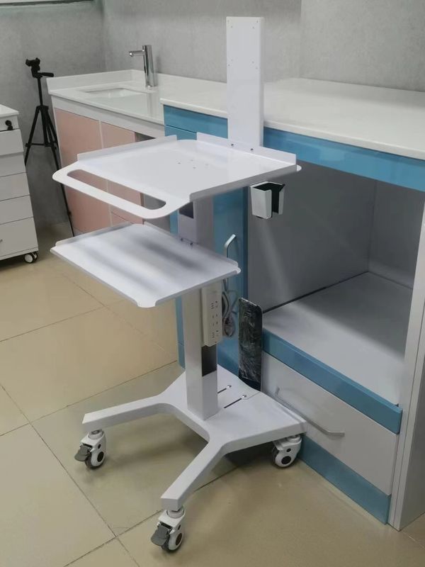 Podstawa samochodu medycznego Sprzęt stomatologiczny Silent Wheel Oral 3D Scanner Holder Host Mobile Cart With Brake Socket Dentis